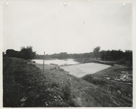 Photograph of a dam across Buffalo Creek in Coggon