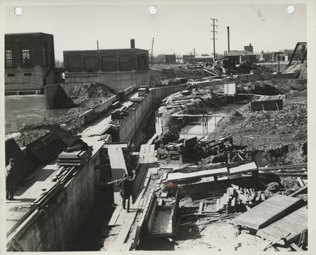 Photograph of sewer construction in Ottumwa