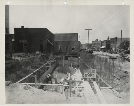 Photograph of a water softening plant construction in Eagle Grove
