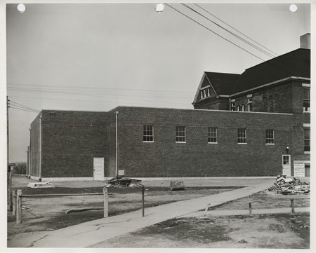 Photograph of a school gymnasium in Moulton