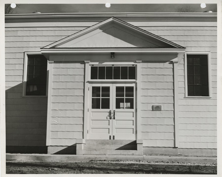 Photograph of a school addition and gymnasium in Percival