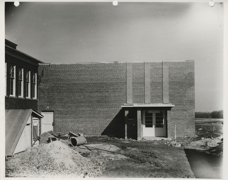 Photograph of a school gymnasium in Little Cedar