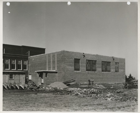 Photograph of a school gymnasium in Little Cedar