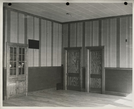 Photograph of the interior of a school building in Stockton