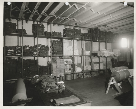 Photograph of the stock room in Davenport