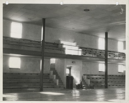 Photograph of the high school gymnasium in Panora