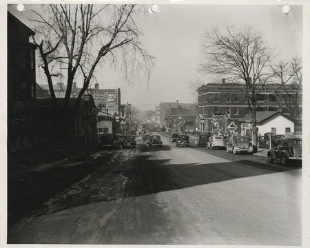 Photograph of the city street before the paving work started in Fort Dodge